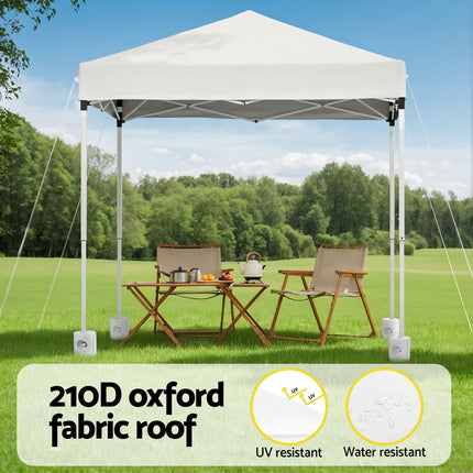 Instahut Gazebo 2x2m Outdoor Patio Garden Marquee Shade w/ Base Pods White.