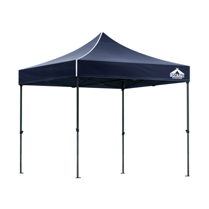 Instahut Gazebo Pop Up Marquee 3x3m Folding Tent Wedding Outdoor Camping Canopy Gazebos Shade Navy.