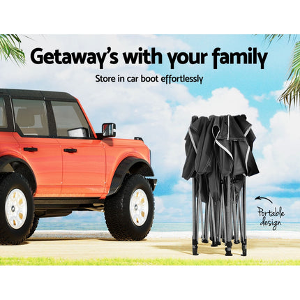Instahut Gazebo Pop Up Marquee 3x4.5 Folding Tent 500D Wedding Camping Black.