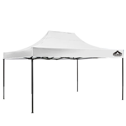 Instahut Gazebo Pop Up Marquee 3x4.5 Folding Tent 500D Oxford Fabric White.