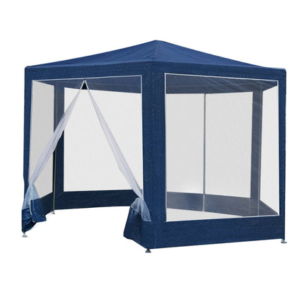 Instahut Gazebo?2x2m Marquee Wedding Party Tent Outdoor Camping Mesh Wall Canopy Shade Gazebos Navy.