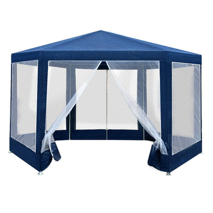 Instahut Gazebo?2x2m Marquee Wedding Party Tent Outdoor Camping Mesh Wall Canopy Shade Gazebos Navy.