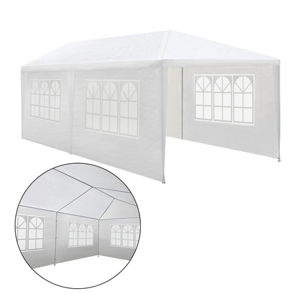 Instahut Gazebo 3x6m Marquee Wedding Party Tent Outdoor Camping Side Wall Canopy 4 Panel White.