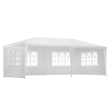 Instahut Gazebo 3x6m Marquee Wedding Party Tent Outdoor Camping Side Wall Canopy 4 Panel White.