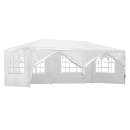 Instahut Gazebo 3x6m Marquee Wedding Party Tent Outdoor Camping Side Wall Canopy 6 Panel White.