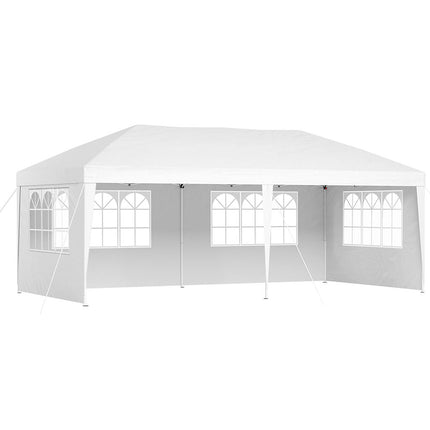 Instahut Gazebo Pop Up Marquee 3x6m Wedding Party Outdoor Camping Tent Canopy Side Wall White.