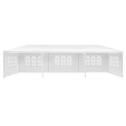 Instahut Gazebo 3x9m Marquee Wedding Party Tent Outdoor Camping Side Wall Canopy 5 Panel White.