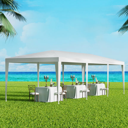 Instahut Gazebo 3x9 Wedding Party Marquee Tent Outdoor Event Camping Shade White.
