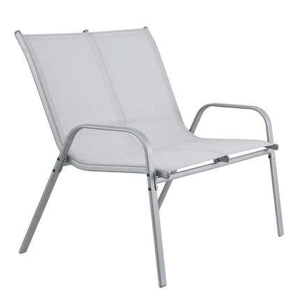 Gardeon Garden Bench Seat Steel Outdoor Patio Park Lounge Backyard Chair Grey.