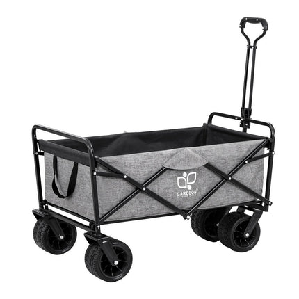 Gardeon Garden Cart with Cargo Net Grey.