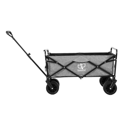Gardeon Garden Cart with Cargo Net Grey.