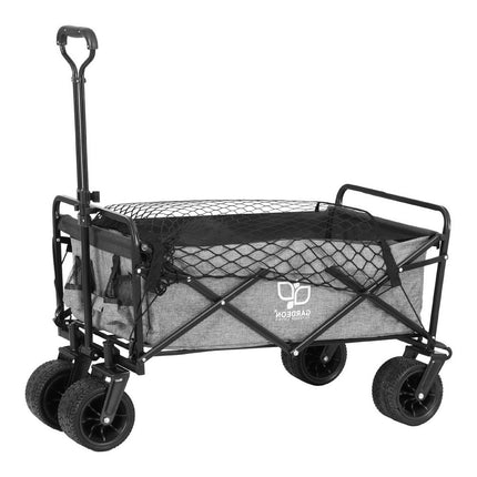 Gardeon Garden Cart with Cargo Net Grey.