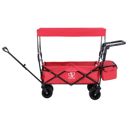 Gardeon Garden Cart with Removable Canopy Red.