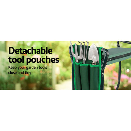 Gardeon Garden Kneeler 3-in-1 Padded Seat Stool Outdoor Bench Knee Pad Foldable.