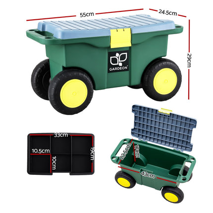 Gardeon Garen Tool Storage Cart 3-In-1 Green.