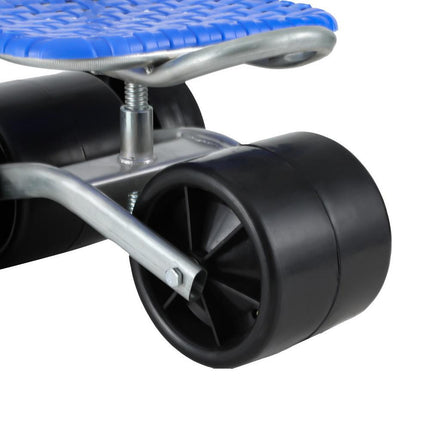 Gardeon Garden Stool Seat Foldable with Wheels Blue.