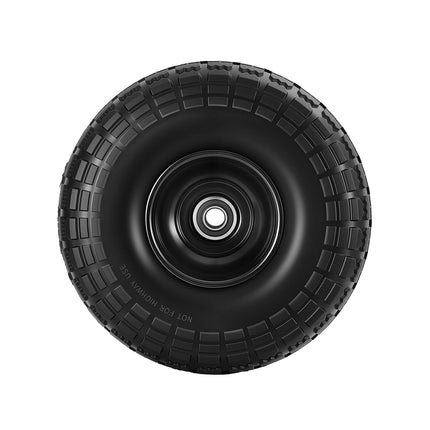 Gardeon 2pcs, 4.10/3.50-4 Tire And Wheel Flat Free, 26cm Solid Rubber Tires with 5/8 Axle Bore Hole And Double Sealed Bearings, Perfect for Wheelbarrow, Garden Cart, Wagon, Dolly.