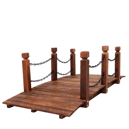 Gardeon Garden Decor Outdoor Ornament Wooden Bridge Chain 160cm.