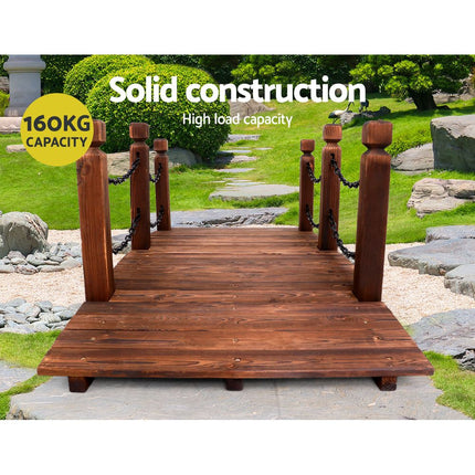 Gardeon Garden Decor Outdoor Ornament Wooden Bridge Chain 160cm.