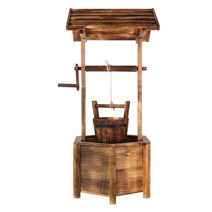 Gardeon Garden Decor Outdoor Ornament Wooden Wishing Well.
