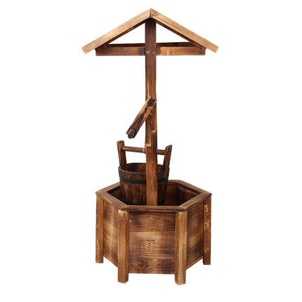 Gardeon Garden Decor Outdoor Ornament Wooden Wishing Well.