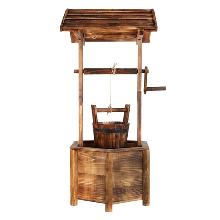 Gardeon Garden Decor Outdoor Ornament Wooden Wishing Well.