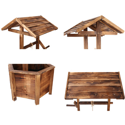 Gardeon Garden Decor Outdoor Ornament Wooden Wishing Well.
