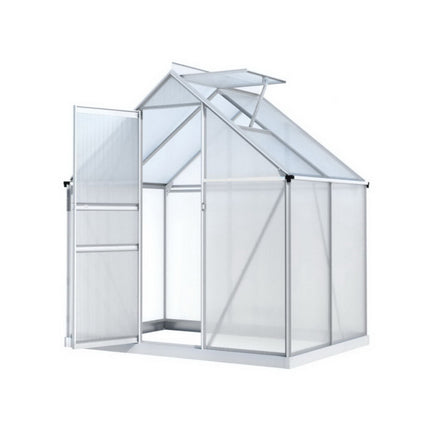 Green Fingers Greenhouse Aluminium Polycarbonate Premium Garden Storage Shed 1.3Mx1.9Mx2.0M.