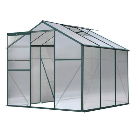 Green Fingers Greenhouse 1.9x1.9x1.83M Aluminium Polycarbonate Green House Garden Shed.