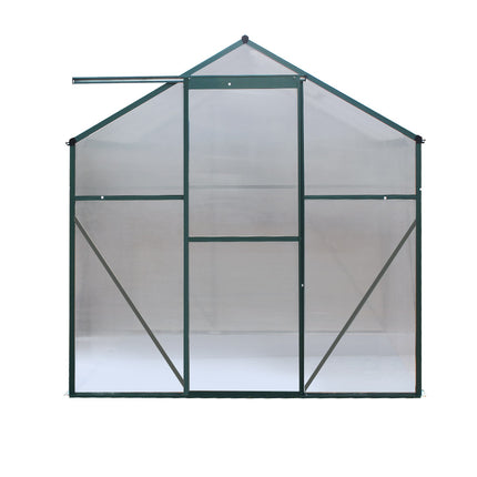 Green Fingers Greenhouse 1.9x1.9x1.83M Aluminium Polycarbonate Green House Garden Shed.
