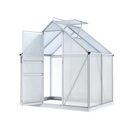 Green Fingers Greenhouse Aluminium Polycarbonate Premium Garden Storage Shed 3.1Mx1.9Mx2.0M.