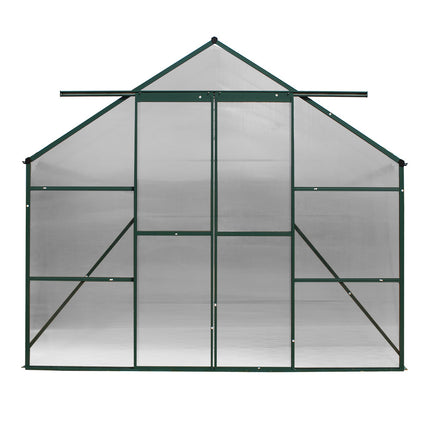 Green Fingers Greenhouse 4.43x2.44x2.15M Aluminium Polycarbonate Green House Garden Shed.