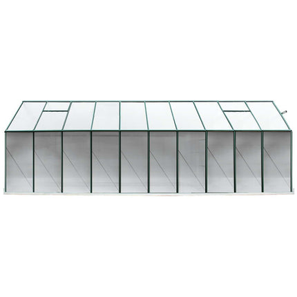 Green Fingers Greenhouse 6.3x2.44x2.1M Aluminium Polycarbonate Green House Garden Shed.
