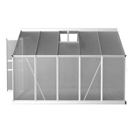 Green Fingers Greenhouse 3x2.5x1.95M Aluminium Polycarbonate Green House Garden Shed.