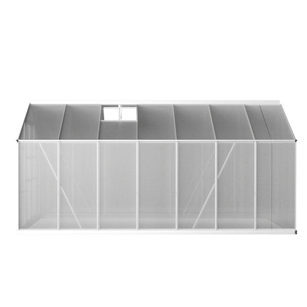 Green Fingers Greenhouse 4.1x2.5x2.26M Double Doors Aluminium Green House Garden Shed.