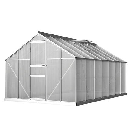 Green Fingers Greenhouse 4.2x2.5x1.95M Aluminium Polycarbonate Green House Garden Shed.