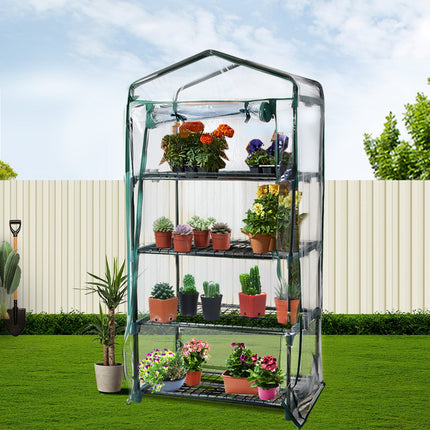 Green Fingers Greenhouse 4 Tiers Mini Green House Garden Bed Planter Box 1.6x0.7x0.5M.