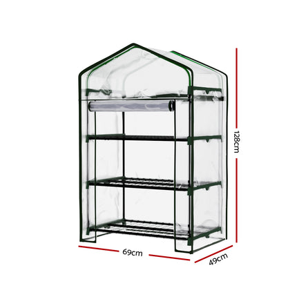 Greenfingers Greenhouse 3 Tiers Mini Green House Garden Bed Planter Box 1.28x0.7x0.5M.