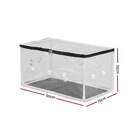 Green Fingers Mini Greenhouse 50x25x25cm PVC Cover for Mushrooms Succulents.