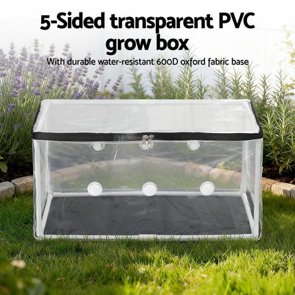 Green Fingers Mini Greenhouse 50x25x25cm PVC Cover for Mushrooms Succulents.
