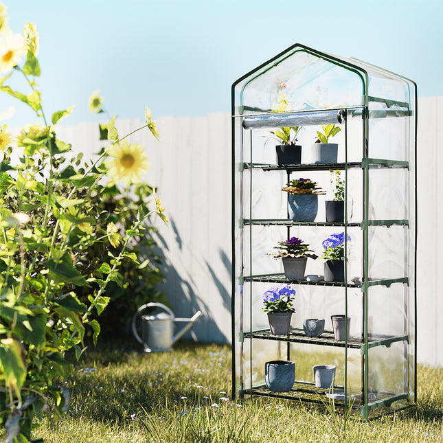 Greenfingers Greenhouse 5 Tiers Mini Green House Garden Bed Planter Box 1.9x0.7x0.5M.