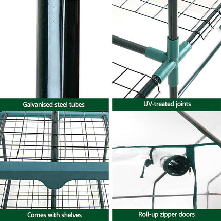 Greenfingers Greenhouse 5 Tiers Mini Green House Garden Bed Planter Box 1.9x0.7x0.5M.