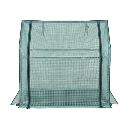 Green Fingers Mini Greenhouse 91x46x84cm Steel Frame PE Cover Outdoor Shelter.