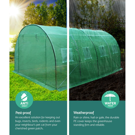 Green Fingers Greenhouse 4x3x2M Walk in Green House Tunnel Plant Garden Shed Dome.