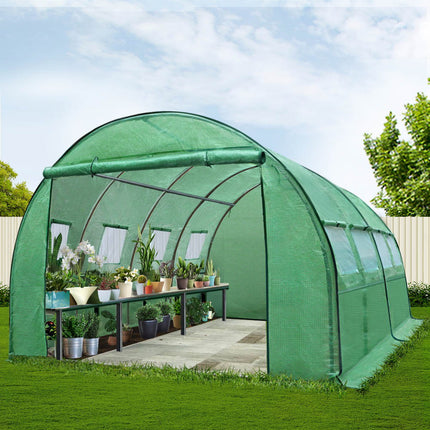 Green Fingers Greenhouse 4x3x2M Walk in Green House Tunnel Plant Garden Shed Dome.