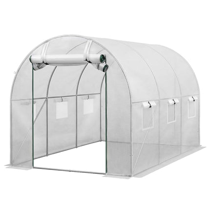 Green Fingers Greenhouse 3x2x2M Walk in Green House White.