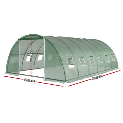 Green Fingers Greenhouse 6x4x2M Walk in Green House Tunnel Plant Garden Shed Dome.