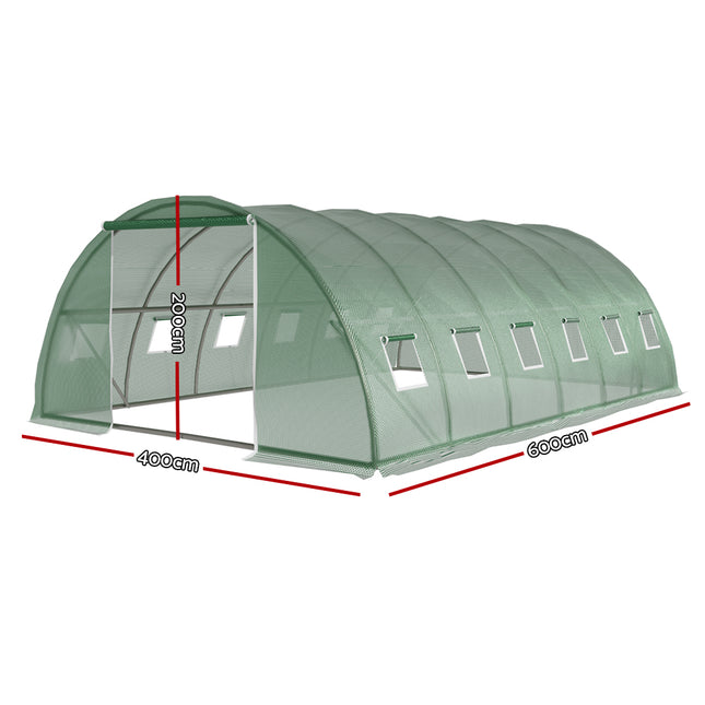 Green Fingers Greenhouse 6x4x2M Walk in Green House Tunnel Plant Garden Shed Dome.