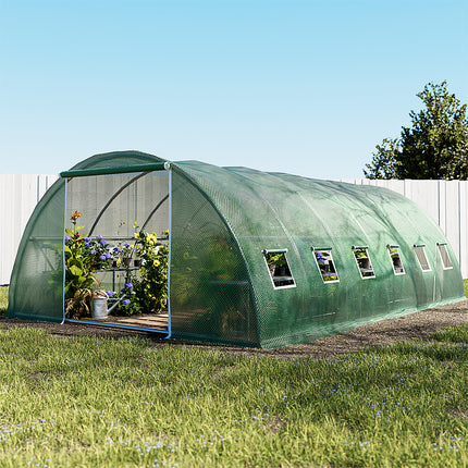 Green Fingers Greenhouse 6x4x2M Walk in Green House Tunnel Plant Garden Shed Dome.
