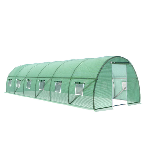 Green Fingers Greenhouse 9x3x2M Walk in Green House Tunnel Plant Garden Shed Dome.